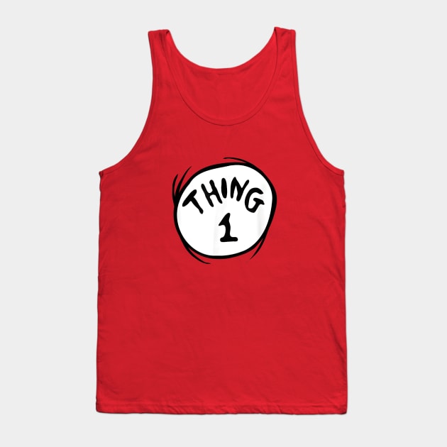 Dr. Seuss Thing 1 logo Tank Top by Space wolrd